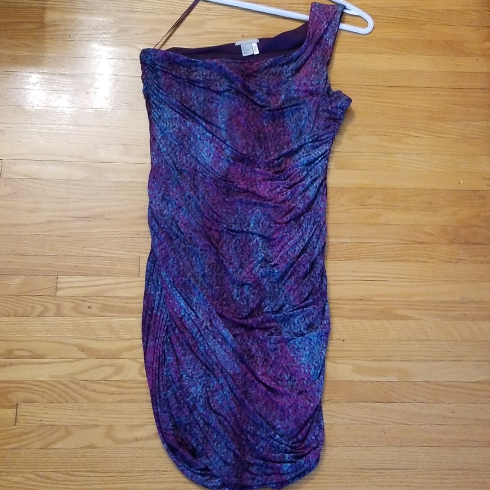 Purple pink and blue dress